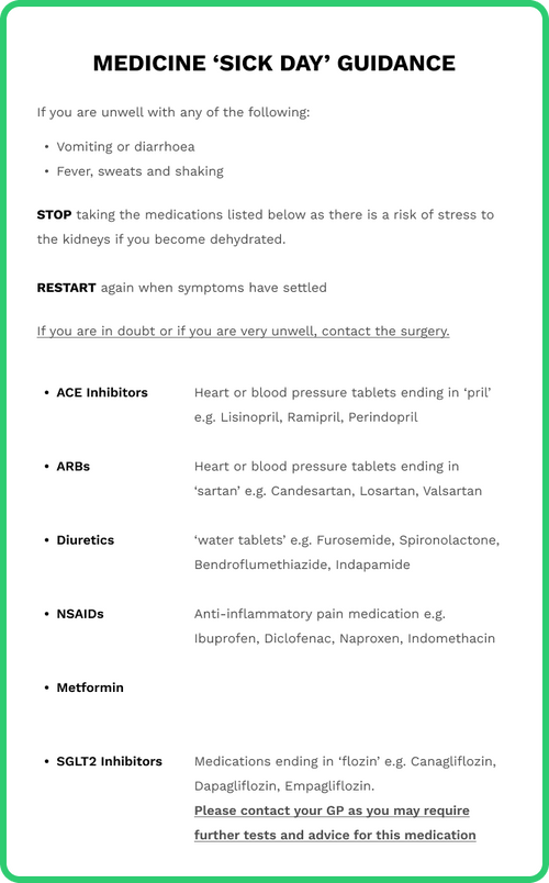 Sick Day Rules Lunesdale Surgery